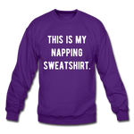 Load image into Gallery viewer, This is my napping sweatshirt. Unisex Crewneck Sweatshirt - purple
