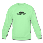 Load image into Gallery viewer, let&#39;s wander where the WIFI is weak. Unisex Crewneck Sweatshirt - lime
