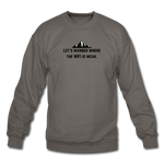 Load image into Gallery viewer, let&#39;s wander where the WIFI is weak. Unisex Crewneck Sweatshirt - asphalt gray
