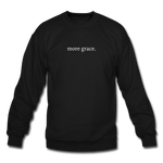 Load image into Gallery viewer, more grace. Unisex Crewneck Sweatshirt - black
