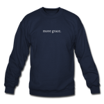 Load image into Gallery viewer, more grace. Unisex Crewneck Sweatshirt - navy
