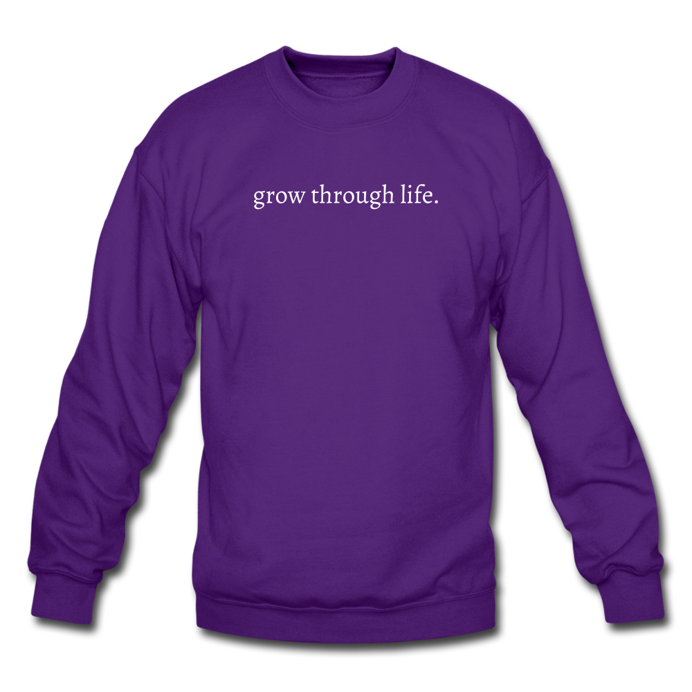 grow through life. Unisex Crewneck Sweatshirt - purple