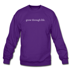 grow through life. Unisex Crewneck Sweatshirt - purple