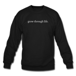 Load image into Gallery viewer, grow through life. Unisex Crewneck Sweatshirt - black
