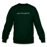 Load image into Gallery viewer, grow through life. Unisex Crewneck Sweatshirt - forest green
