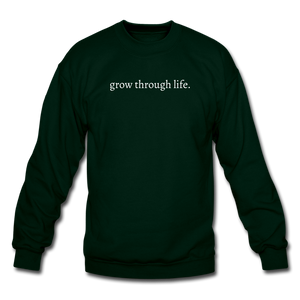 grow through life. Unisex Crewneck Sweatshirt - forest green