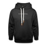 Load image into Gallery viewer, let the low end drag. Shawl Collar Hoodie - black
