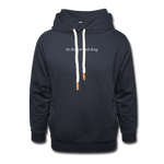 Load image into Gallery viewer, let the low end drag. Shawl Collar Hoodie - navy
