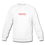 Load image into Gallery viewer, merry. Unisex Crewneck Sweatshirt - white
