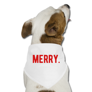 merry. Dog Bandana - white