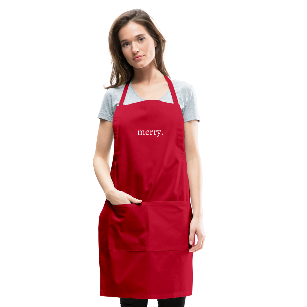 merry. Adjustable Apron - red