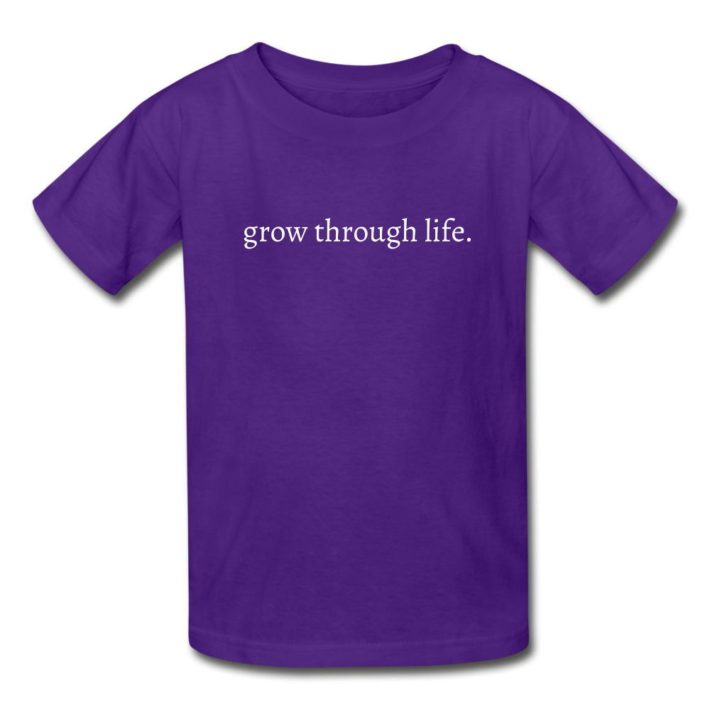 grow through life. Gildan Ultra Cotton Youth T-Shirt - purple