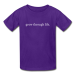 Load image into Gallery viewer, grow through life. Gildan Ultra Cotton Youth T-Shirt - purple
