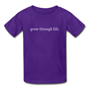 grow through life. Gildan Ultra Cotton Youth T-Shirt - purple