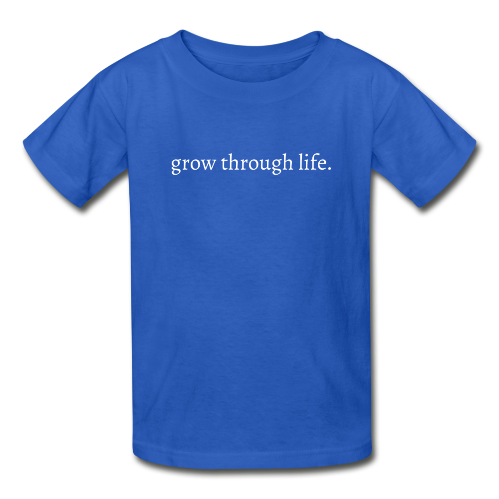 grow through life. Gildan Ultra Cotton Youth T-Shirt - royal blue