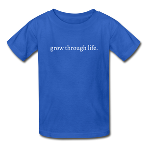 grow through life. Gildan Ultra Cotton Youth T-Shirt - royal blue