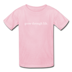 Load image into Gallery viewer, grow through life. Gildan Ultra Cotton Youth T-Shirt - light pink
