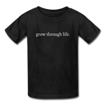 Load image into Gallery viewer, grow through life. Gildan Ultra Cotton Youth T-Shirt - black
