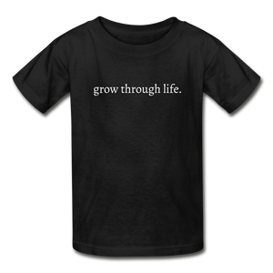 grow through life. Gildan Ultra Cotton Youth T-Shirt - black