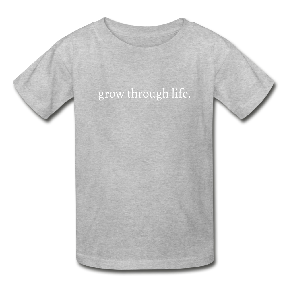 grow through life. Gildan Ultra Cotton Youth T-Shirt - heather gray