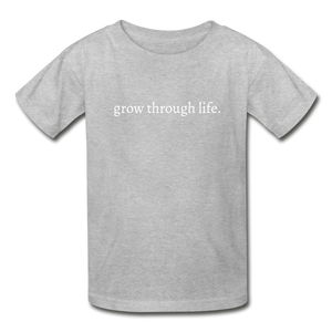 grow through life. Gildan Ultra Cotton Youth T-Shirt - heather gray