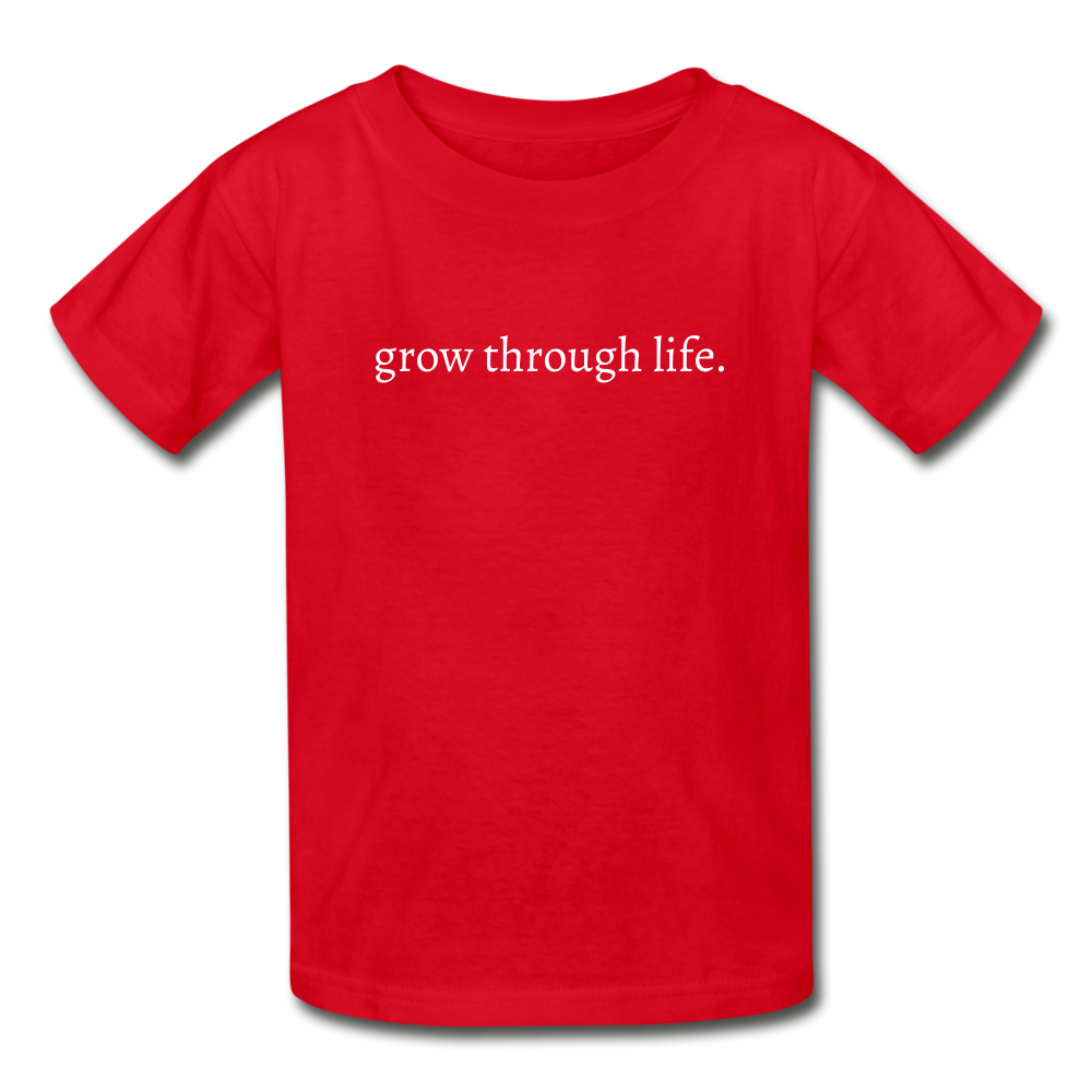 grow through life. Gildan Ultra Cotton Youth T-Shirt - red