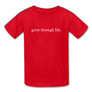 grow through life. Gildan Ultra Cotton Youth T-Shirt - red