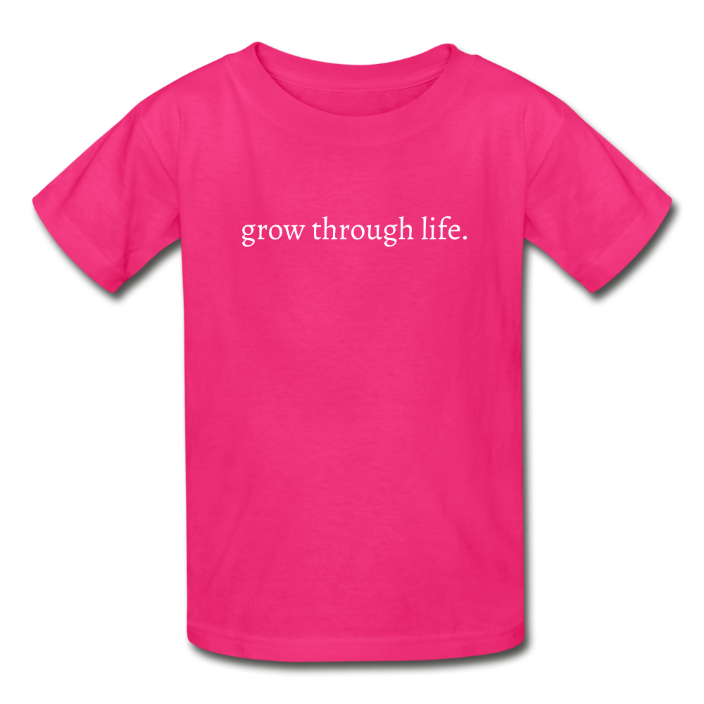 grow through life. Gildan Ultra Cotton Youth T-Shirt - fuchsia