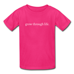 grow through life. Gildan Ultra Cotton Youth T-Shirt - fuchsia