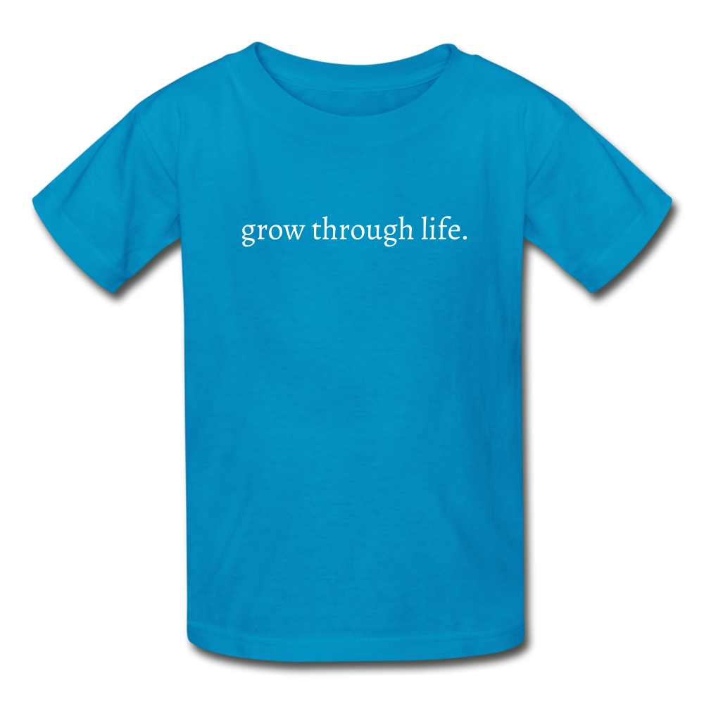 grow through life. Gildan Ultra Cotton Youth T-Shirt - turquoise