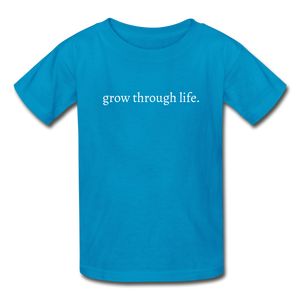 grow through life. Gildan Ultra Cotton Youth T-Shirt - turquoise