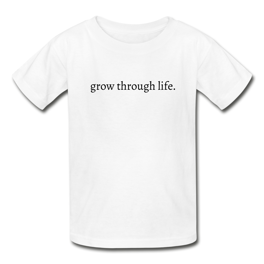 grow through life. Gildan Ultra Cotton Youth T-Shirt - white