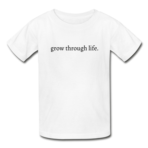 grow through life. Gildan Ultra Cotton Youth T-Shirt - white