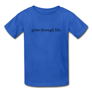 grow through life. Gildan Ultra Cotton Youth T-Shirt - royal blue