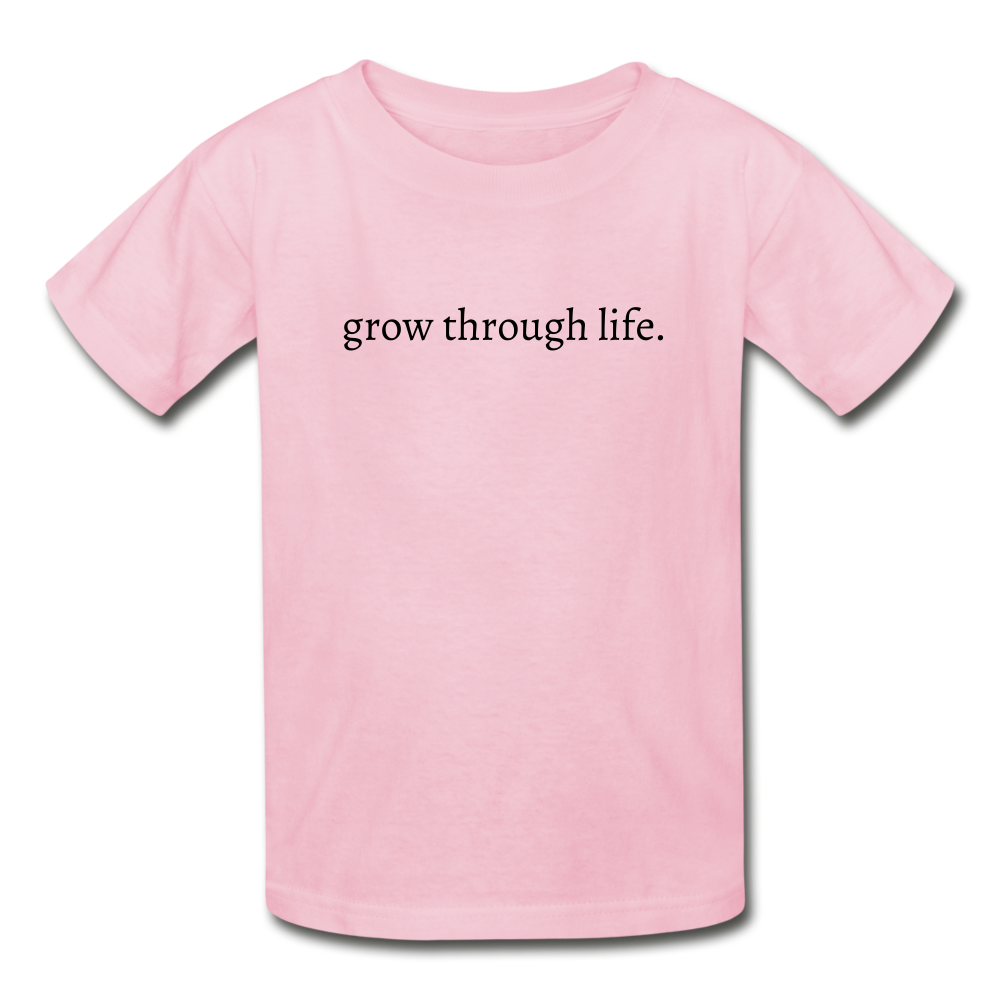 grow through life. Gildan Ultra Cotton Youth T-Shirt - light pink