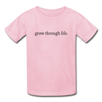 Load image into Gallery viewer, grow through life. Gildan Ultra Cotton Youth T-Shirt - light pink
