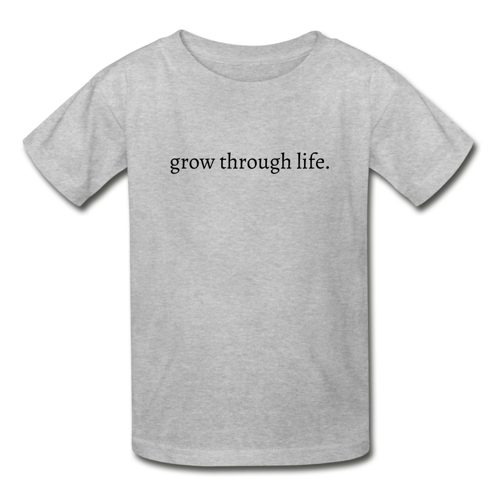 grow through life. Gildan Ultra Cotton Youth T-Shirt - heather gray