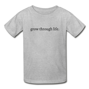 grow through life. Gildan Ultra Cotton Youth T-Shirt - heather gray