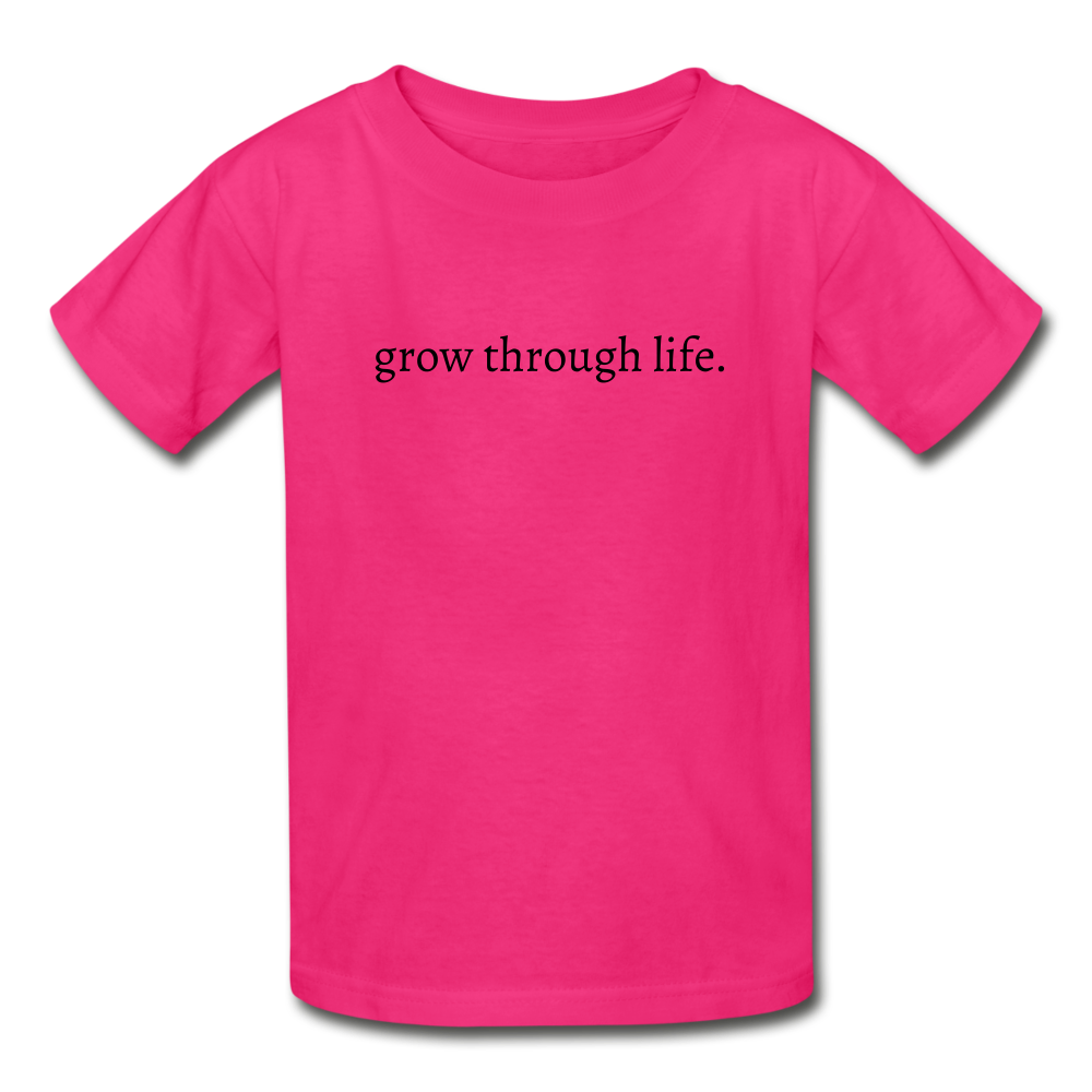 grow through life. Gildan Ultra Cotton Youth T-Shirt - fuchsia