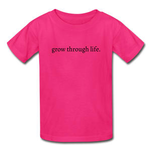 grow through life. Gildan Ultra Cotton Youth T-Shirt - fuchsia