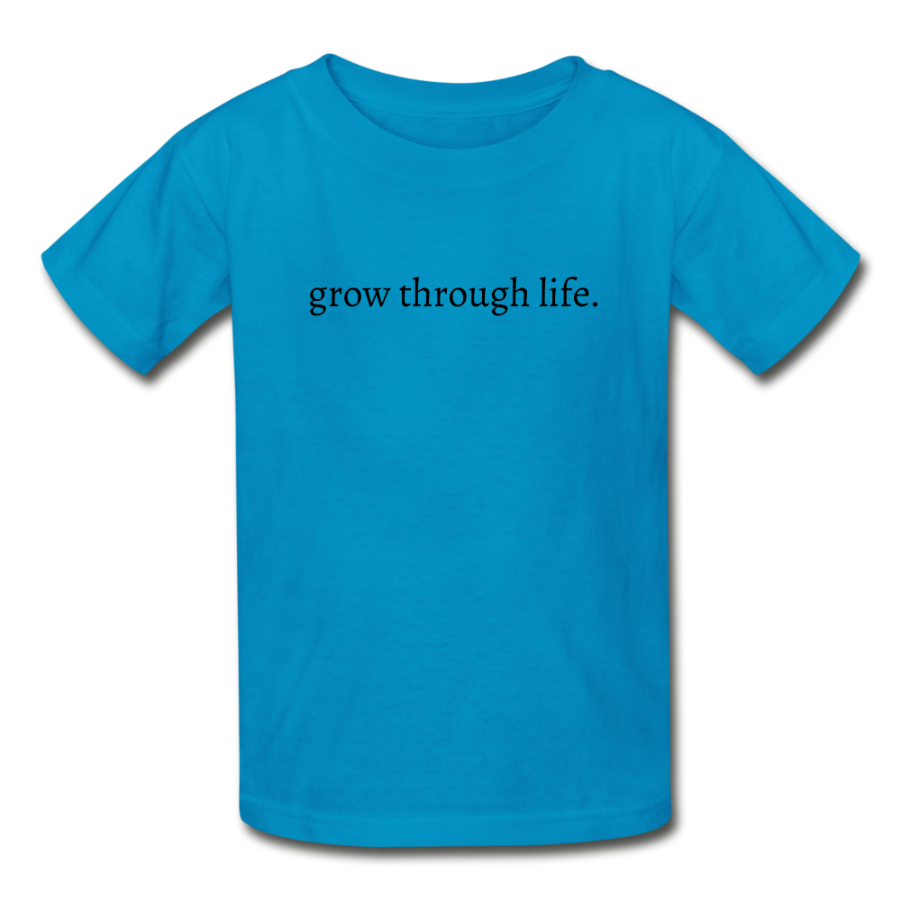 grow through life. Gildan Ultra Cotton Youth T-Shirt - turquoise