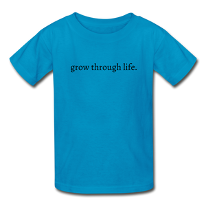 grow through life. Gildan Ultra Cotton Youth T-Shirt - turquoise