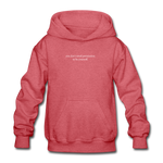 Load image into Gallery viewer, you don&#39;t need permission to be yourself. Gildan Heavy Blend Youth Hoodie - heather red
