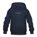 Load image into Gallery viewer, you don&#39;t need permission to be yourself. Gildan Heavy Blend Youth Hoodie - navy
