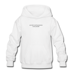 Load image into Gallery viewer, you don&#39;t need permission to be yourself. Gildan Heavy Blend Youth Hoodie - white
