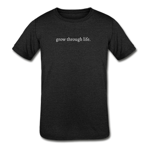 grow through life. Kids' Tri-Blend T-Shirt (Bella + Canvas) - heather black