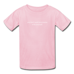 Load image into Gallery viewer, you don&#39;t need permission to be yourself. Gildan Ultra Cotton Youth T-Shirt - light pink
