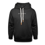 Load image into Gallery viewer, grow through life. Shawl Collar Hoodie - black
