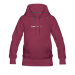 Load image into Gallery viewer, love is a verb (dictionary entry) Women’s Premium Hoodie - burgundy
