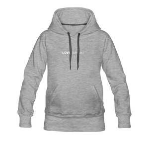 love is a verb (dictionary entry) Women’s Premium Hoodie - heather gray